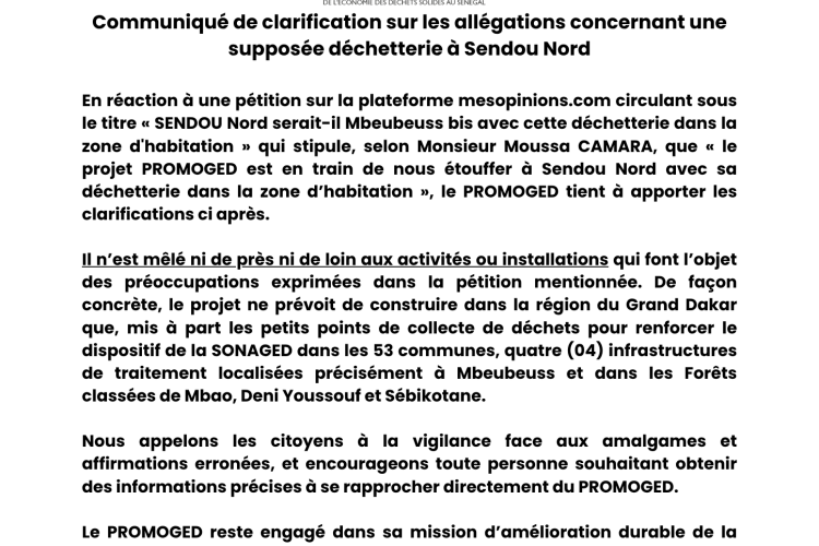 Communiqué
