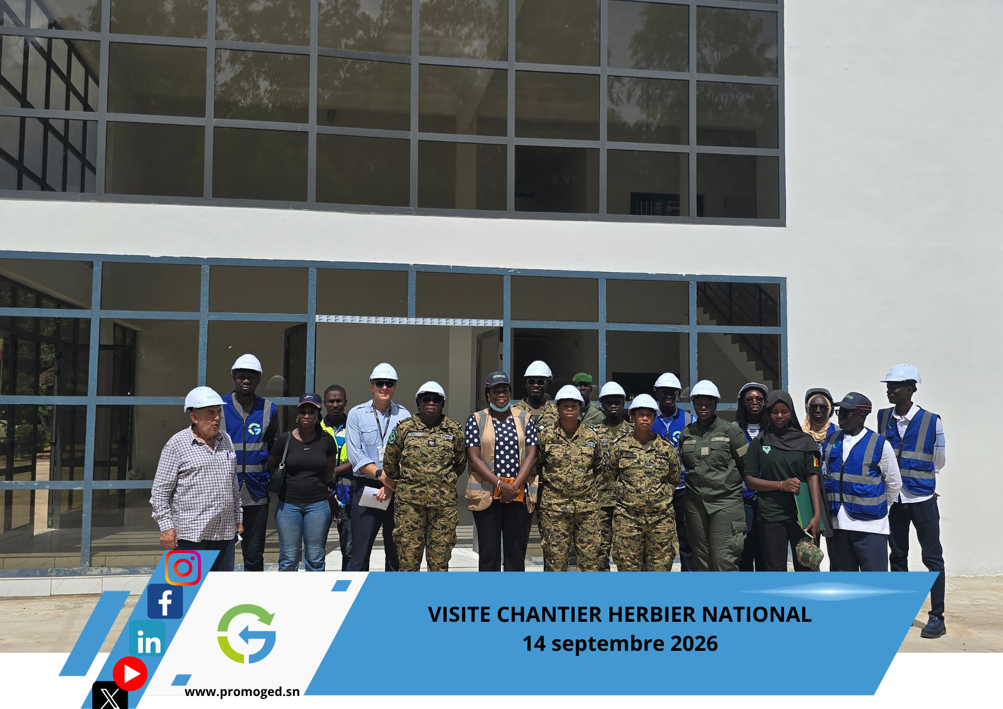 Visite du chantier de l'Herbier national à la DEFCCS de Mbao